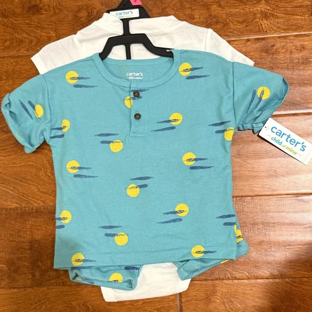 NWT Size 24 months Carter's Blue Beach 3 piece  Set